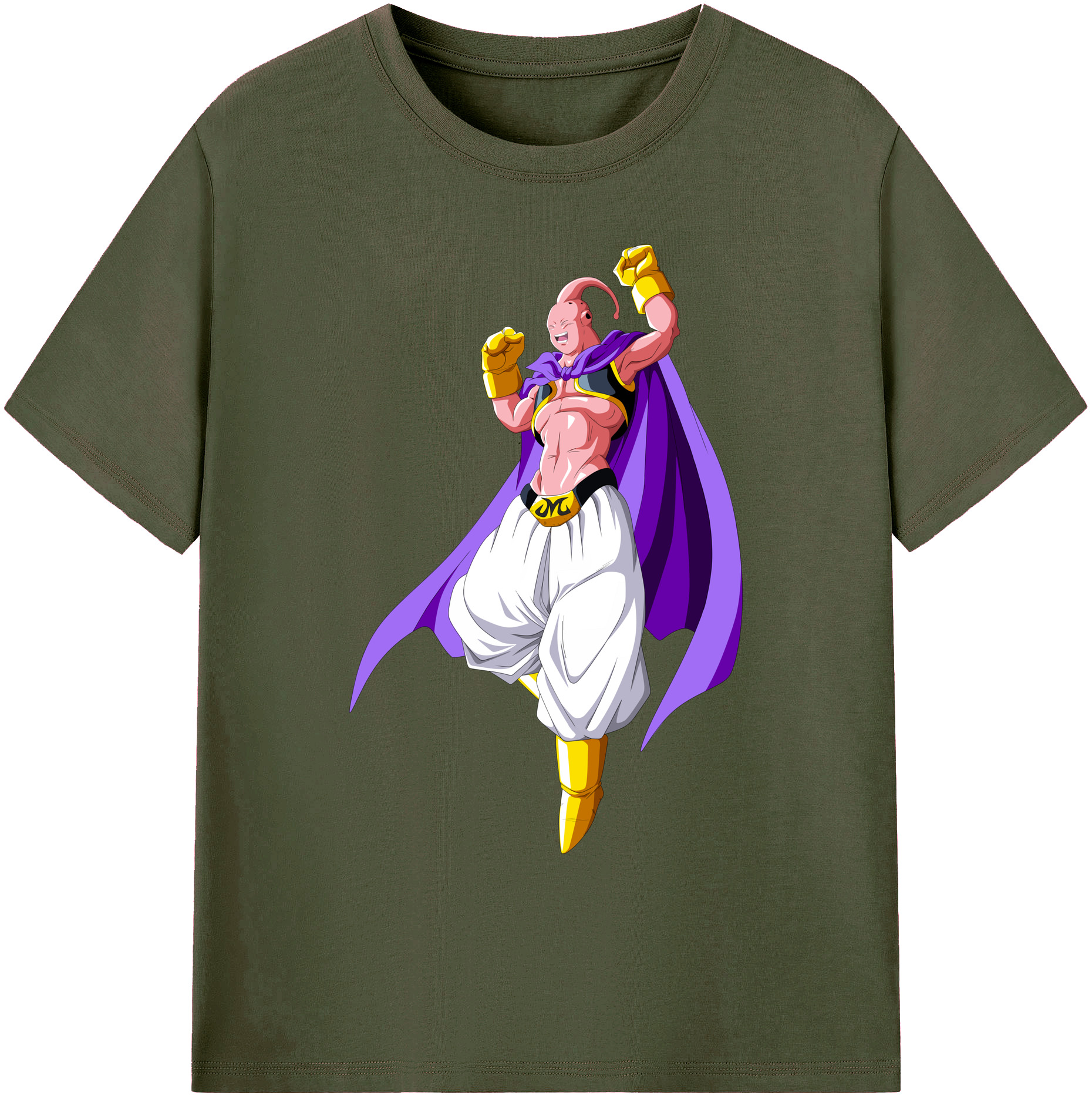 （画像用） ドラゴンボール 魔人ブウ DRAGON BALL Majin Buu 綿100％ メンズ半袖Tシャツ｜肌触りやわらか＆通気性